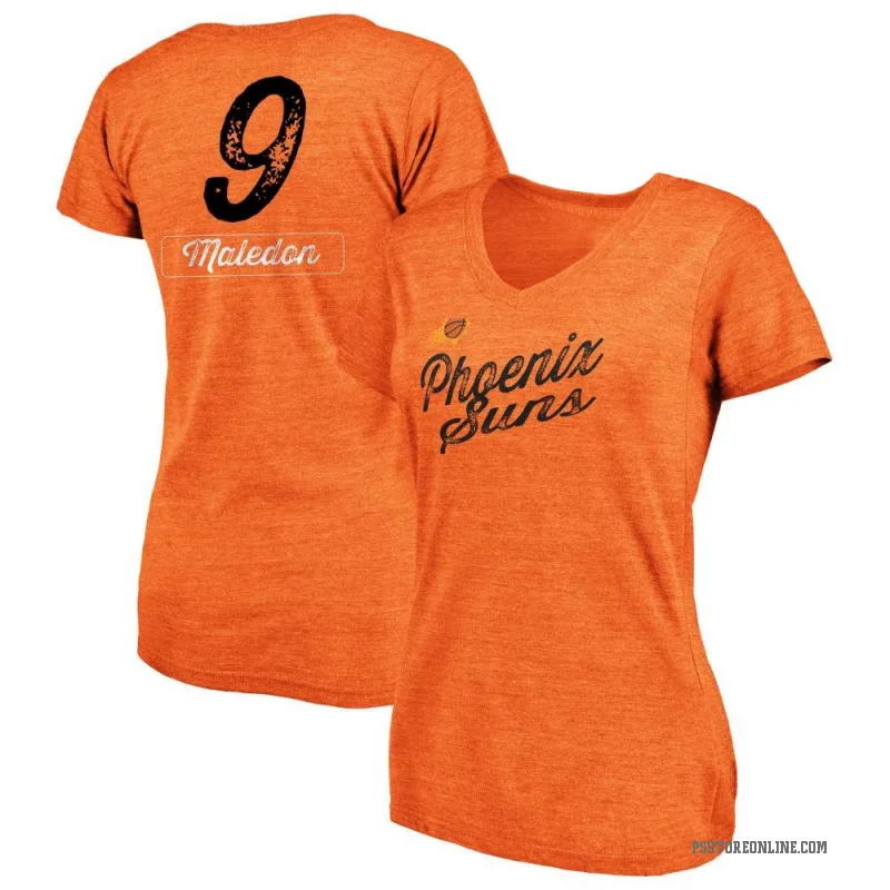 Theo Maledon Women's Orange Phoenix Suns Sideline V-Neck T-Shirt